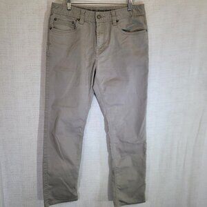 Prana Chino Pants Slim Fit Mens Tag 32x32 Act 34x30 Brown Organic Cotton Preppy